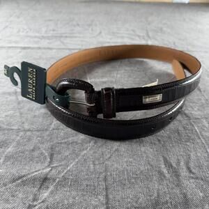 Ralph Lauren Belt Women's M Brown NWT Italian Leather Croc